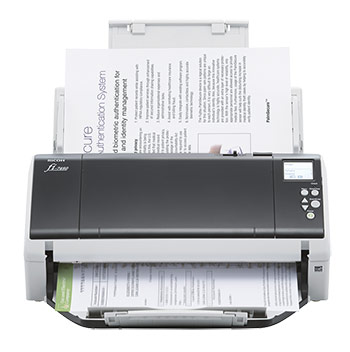 The fi-7480 provides high quality technology for reliable scanning and enhanced image processing functionalities to significantly empower business workflows. Even with its compact size, the device scans A4 landscape documents at 80 ppm/160 ipm (200/300 dpi), and is capable of loading up to 100 sheets at a time and scanning up to as many as 24,000 sheets a day. - Image 1
