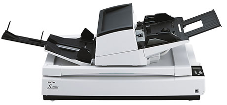 The fi-7700S achieves scanning speeds of 75 ppm (A4 landscape, color, 200/300 dpi), is capable of loading up to 300 sheets at a time and scanning up to as many as 33,000 sheets a day. With its high quality technologies and user-friendly design, the scanner is suitable for continuous high volume scanning. The scanner's ability to scan various documents such as thin paper, plastic cards, books, magazines, envelopes, and long page documents, boosts user productivity. - Image 2