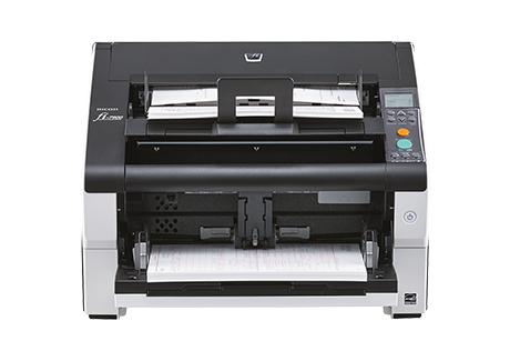 The fi-7900 achieves scanning speeds of 140 ppm/280 ipm (A4 landscape, color, 200/300 dpi), is capable of scanning up to as many as 120,000 sheets a day, and is highly optimized for centralized scanning. - Image 1