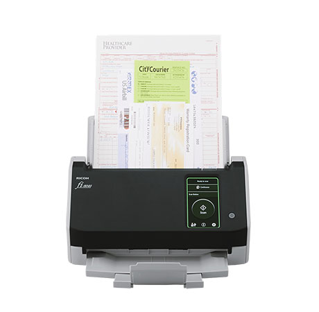 The fi-8040 offers new options to meet real-world productivity with "DirectScan" function with PC-less network compatibility. It enables PC-less scans and attaches the scans to emails directly. Despite being compact, the scanner achieves scan speeds of 40 ppm/80 ipm (200/300 dpi, color, A4 portrait), loads up to 50 sheets at a time, and comes equipped with a capability of scanning up to as many as 6,000 sheets a day. - Image 1