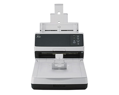 The fi-8250 offers an innovative and superior experience, and comes with versatile scanning as flatbed and ADF. It provides quick scans in just 1.7 seconds ipm (200/300 dpi) as flatbed, and 50 ppm/100 ipm (200/300 dpi, color, A4 portrait) as ADF. The scanner loads up to 100 sheets at a time, and comes equipped with a capability of scanning up to as many as 8,000 sheets a day. - Image 1