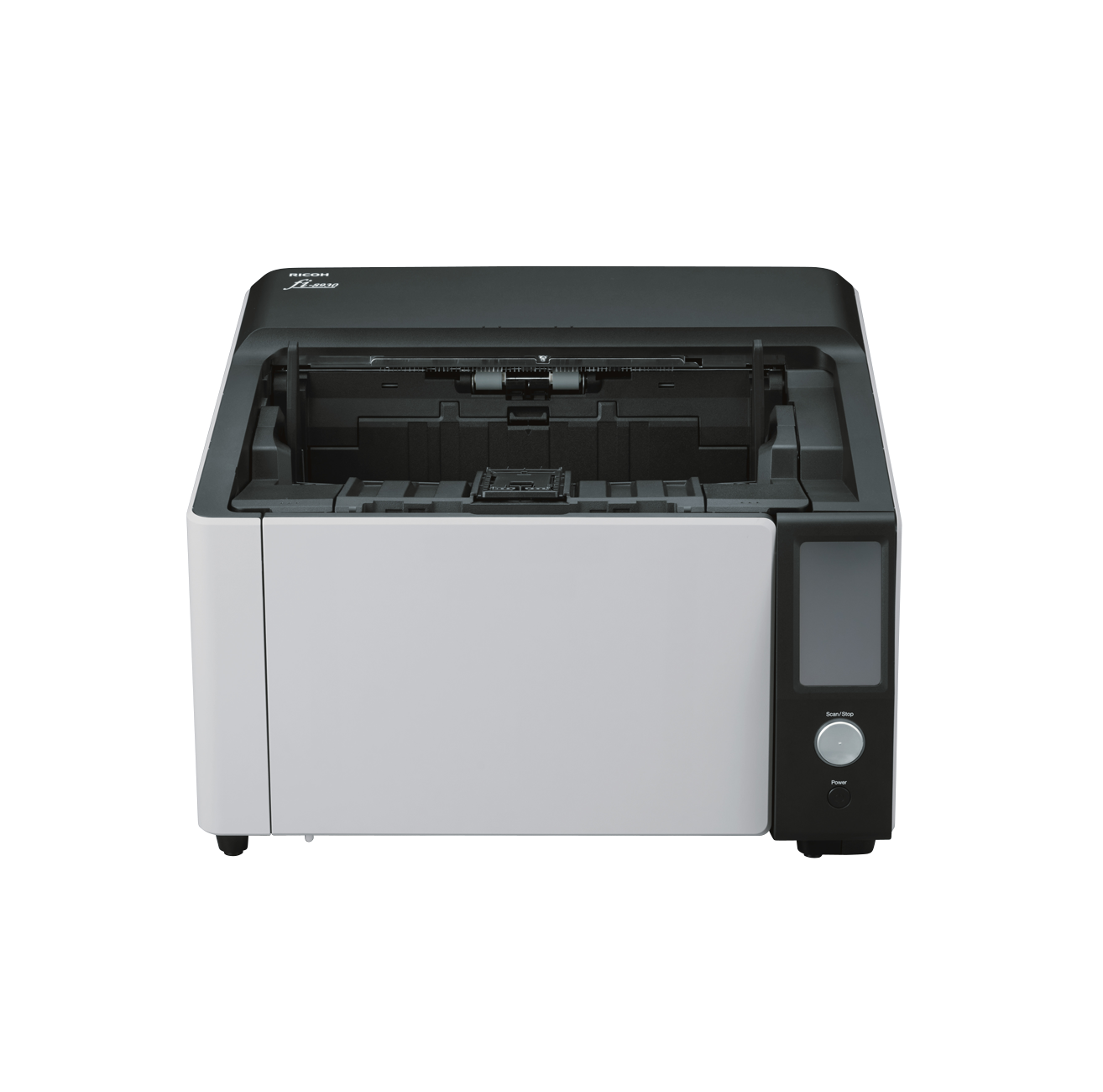 The fi-8930 is an A3 document scanner highly optimized for heavy duty scanning. The scanner comes with features that help reliable scanning, such as Automatic Skew Correction and Stapled Documents Detection. As an ideal model for scanning a large volume daily, the scanner offers speeds of 130 ppm/260 ipm (200/300 dpi, color, A4 landscape), loads up to 750 sheets at a time, and is capable of scanning up to as many as 110,000 sheets a day. - Image 1